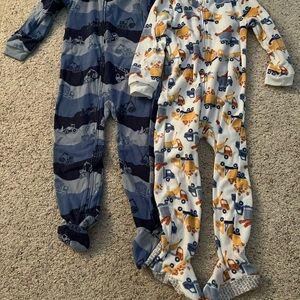 Carter's Construction Print Footies/Onesies Sleepwear